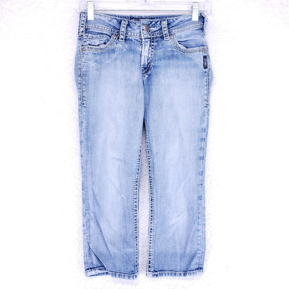 Silver Suki Surplus Capri Women Size 26 Mid Rise Soft Denim Casual Pants